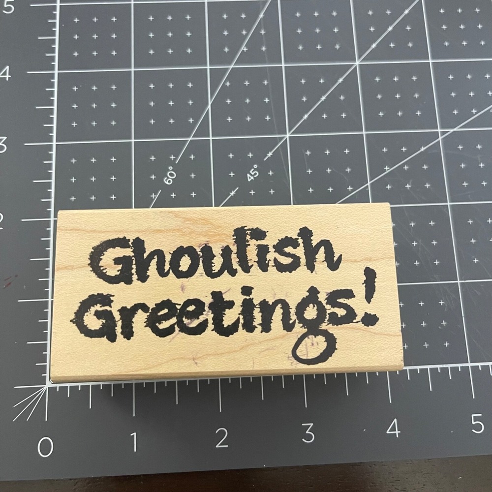 Vintage Judi Kins 2070F Ghoulish Greetings! Rubber Stamp
